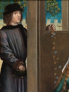 Detail der Barmherzigkeit des Heiligen Nikolaus, vom Altar des Heiligen Nikolaus von Master of The Legend of St. Lucy