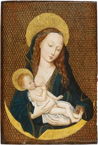 Maria lactans auf einer Mondsichel, ca. 1485 von Master of the Magdalen Legend,