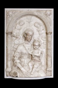 Madonna mit Kind und Engeln, ca. 1460 von Master of the Marble Madonnas