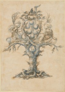 Ein Weindekanter mit Löwen und Putti von Master of the Medici Banquet Decanters