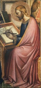 Evangelist beim Schreiben von Master of the Misericordia