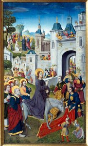 Christi Einzug in Jerusalem von Master of the Monogram AH