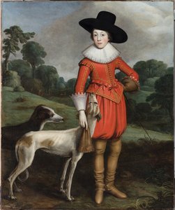 Porträt von Wilhelm II., Prinz von Oranien, als Junge von Master of the Monteviot Boy in Red
