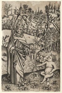 St. Augustinus und das Kind am Meeresufer, ca. 1465-1469 von Master of the Nuremberg Passion