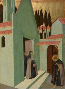 Der heilige Antonius verlässt sein Kloster von Master of the Osservanza