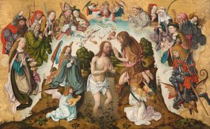 Die Taufe Christi von Master of the Saint Bartholomew Altar