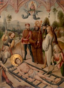 Martyrium des Heiligen Laurentius von Master of the Saint Ursula Legend