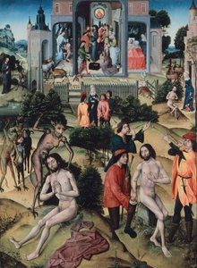 Szenen aus dem Leben von Hiob von Master of the St. Barbara Legend
