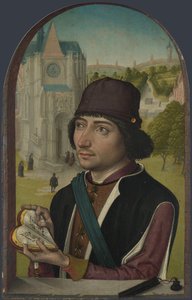 Porträt eines jungen Mannes, ca. 1480 von Master of the View of St. Gudule