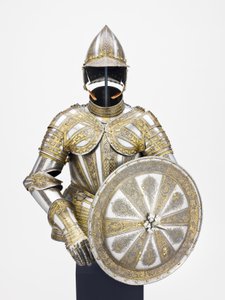 Halbrüstung und Targe für den Fußdienst, ca. 1600 von Master of the sign of the