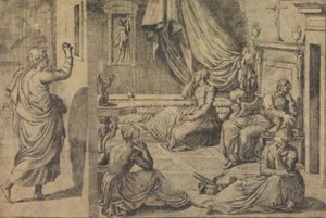 St. Nikolaus von Bari, 16. Jahrhundert von Master with the Name of Jesus