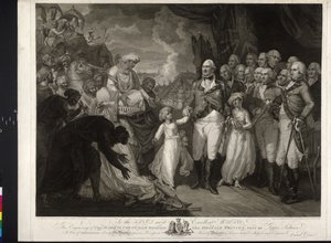 Marquis Cornwallis mit den zwei indischen Prinzen