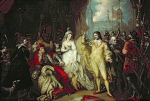 Thomas Howard, Earl of Surrey, verteidigt seine Treue zu Richard III vor Heinrich VII nach der Schlacht von Bosworth, 1797
