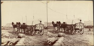 Armee-Wagen zum Versorgungslager, City Point, für Nachschub von Mathew B. Brady
