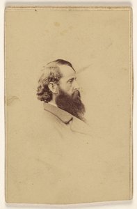 Nicht identifizierter Mann mit langem Bart im Profil von Mathew B. Brady