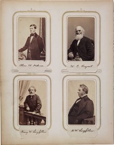 Album mit 200 Visitenkarten, die meisten von Brady, ca. 1865