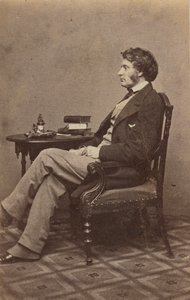 Carte-de-visite Porträt von Charles Sumner, 1860er Jahre von Mathew Brady