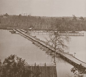 Pontoonbrücke der Union über den Appomattox von Mathew Brady