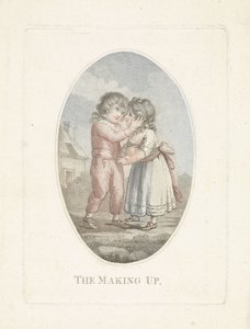 Junge küsst Mädchen von Mathias de Sallieth
