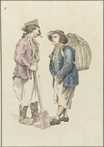 Zwei Bauern im Gespräch von Mathias de Sallieth