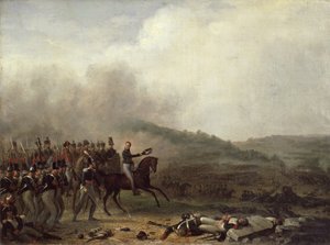 Willem Frederik (1772-1843) Prinz von Oranien in der Schlacht von Quatre Bras