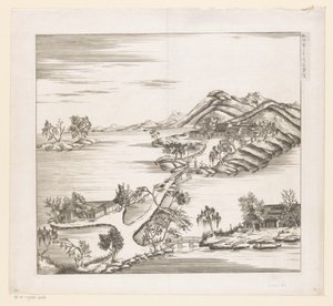 Ansicht eines Teils des kaiserlichen Sommerpalastes in Chengde (Jehol), China von Matteo Ripa