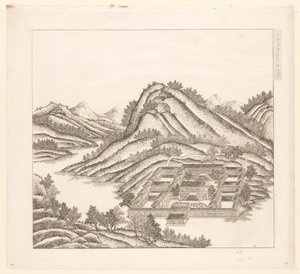 Ansicht eines Teils des kaiserlichen Sommerpalastes in Chengde (Jehol), China von Matteo Ripa
