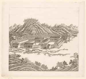Ansicht eines Teils des kaiserlichen Sommerpalastes in Chengde (Jehol) in China von Matteo Ripa