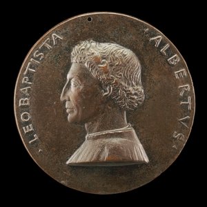Leone Battista Alberti, 1404-1472, Architekt und Schriftsteller über Kunst und Wissenschaft [Vorderseite] von Matteo di Andrea de Pasti
