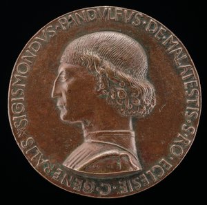 Sigismondo Pandolfo Malatesta, 1417-1468, Herr von Rimini und Fano [Vorderseite], 1446 von Matteo di Andrea de Pasti