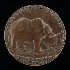 Der Malatesta-Elefant auf einer Wiese [Rückseite], 1446