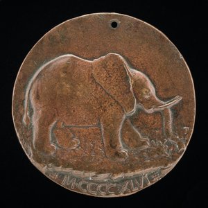 Der Malatesta-Elefant auf einer Wiese [Rückseite], 1446