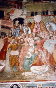 Massaker der Unschuldigen, Fresko in der Kirche Santi Agostino, Siena, 1482 von Matteo di Giovanni