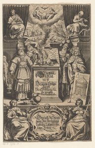 Opfer eines Lammes durch vier Männer von Matthäus Merian (I)