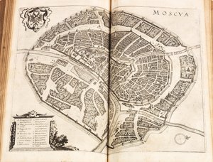 Karte von Moskau. Aus: Newe Archontologia cosmica von Johann Ludwig Gottfried von Matthaus the Elder Merian