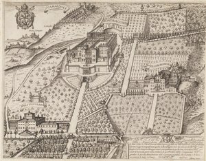 Ansicht von Frascati und Umgebung von Matthaus Greuter