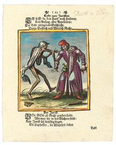 Der Tod und der Anwalt, ca. 1700-1725 von Matthaus the Elder Merian