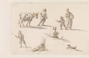 Aeneas und Dido suchen Schutz in einer Höhle von Mattheus Terwesten