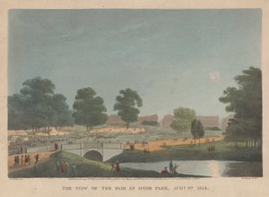 Ansicht des Jahrmarkts im Hyde Park, 1. August