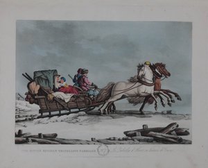 Die russische Winterreisekutsche, 1810er von Matthew Dubourg