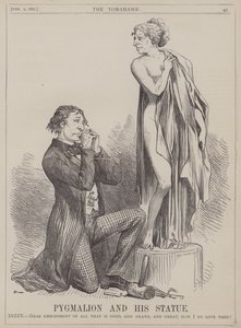 Pygmalion und seine Statue (Farblithografie) von Matthew