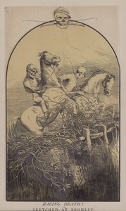 Rennen gegen den Tod! (Farblithografie) von Matthew