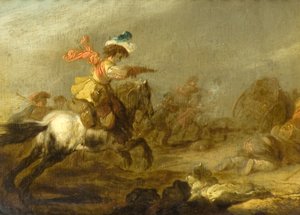 Weißes Pferd und Figuren