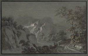 Italienische Landschaft von Matthias Rudolf Toma