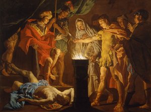 Mucius Scaevola vor Lars Porsenna von Matthias Stom