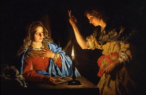 Die Verkündigung, frühes 17. Jahrhundert von Matthias Stomer