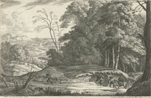 Der Weg am Waldrand entlang von Matthieu van Plattenberg