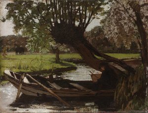 Boot mit einer Kopfweide von Matthijs Maris