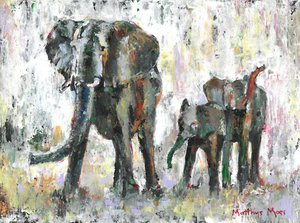 Afrikanische Elefantenfamilie von Matthys Moss
