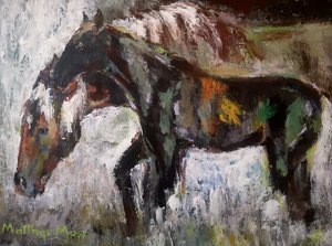 Bunte Wildpferde von Matthys Moss
